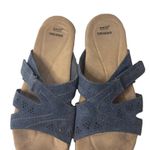 Earth Origins Earth Orgins Women's Size 11 Blue Slide Leather Comfort Sandals Photo 2
