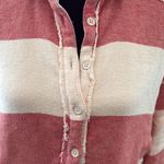 We The Free Free People Arizona Sky Washed Red Striped Rugby Pullover Photo 2