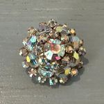 Stunning Glass Aurora Borealis Rhinestone & Beaded Vintage Brooch Multiple Photo 8