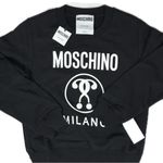 Moschino  Couture Logo Double Question Mark Crewneck Sweatshirt Black US 8 NWT Photo 8