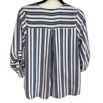 West Kei  Blue & White Faux Wrap Shirt Size Small Business Casual Meets‎ Yacht Photo 1
