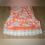 Loft Ann Taylor Coral Paisley Floral Print Lace Trim Halter Dress,Size 0,NWT Photo 10