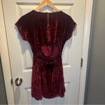 Talula Aritzia maroon velvet cutout back dress Photo 2