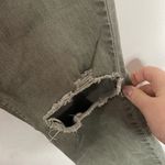 EXPRESS olive distressed ankle legging skinny jeans fringe hem size 4 Photo 7