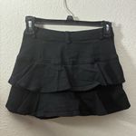 Mini Denim Black Layered Skirt with Cross Embellished Chains S Photo 4