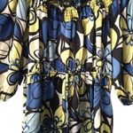 AGB Floral Blouse Tube Style Off Shoulder Sleeves Classic Multicolor Womens L Size L Photo 1