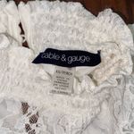 Cable & Gauge  Women’s White Lace Blouse Photo 2