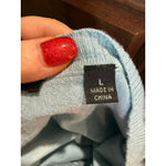 Cyrus Women's  Light Blue Long Sleeve Crew Neck Sweater Size L Photo 7