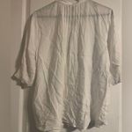 NYDJ NWT  Short Sleeve Pleated Peasant Blouse in Optic White Sz Small Boho Basic Photo 1