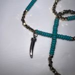 B.b. Lila Artisan Druzy and Charm Long Necklace Gold Photo 9