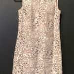 Karl Lagerfeld  sleeveless floral lace embroidered collar pink mini dress 2 Photo 0