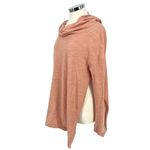 Free People Beach In A Hurry Hoodie Side Slit Pale Peach Pink Pullover One Size Photo 2