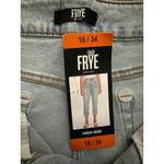 Frye  Jeans High Rise Cuffed Crop Stevie Wash Denim Size 16/34 Inseam NWT Photo 4