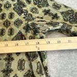 Soft Surroundings  Velvet Long Sleeve Button Front Shirt Womens XS Green Polyeste Photo 9