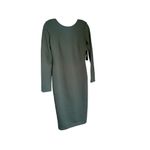 NWT Lulus Olive Green Open Back Long Sleeve Round Neck Dress Size L Party Knee L Size L Photo 4