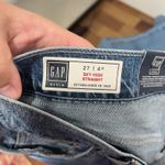 Gap Womens Jeans 27 NWT $79 Sky High Rise Straight Cotton Blue Mom Pants Photo 5