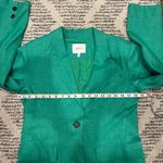 Greylin  Havana Boyfriend Linen Blend Green Blazer Photo 4