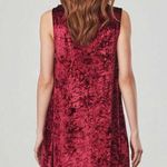 BB Dakota Meyer Wine Sleeveless Shift Crushed Velvet Dress Size XS Photo 1