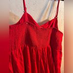 Knox Rose  NWT Plus Red Jumpsuit pockets adj. straps stretch wide leg summer Photo 10