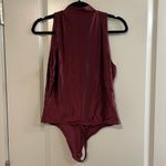 House of Harlow 1960 Maroon Sleeveless Bodysuit Red Size M Photo 6