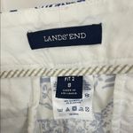 Lands' End  Blue and White Patterned Pants Size 8 Photo 2