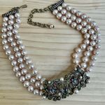 Heidi Daus "Secret Garden" Triple Strand Pearl Statement Necklace Photo 8