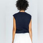 Princess Polly  Argyle V-Neck Sweater Vest - Navy and Green Size M/L EUC‎ Photo 1