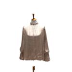 Carmen Marc Valvo Carmen by Satin Blouse Champagne Size XL Photo 1
