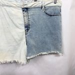 A Beautiful Soul Plus Size 24 Denim Shorts Light‎ Blue Colorblock High Rise 1661 Photo 6