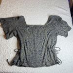 Lucky Brand Olive and Navy Boho Floral Blouse Photo 5