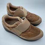 Free People  Pink Velvet Platform Velcro Sneakers 37 Photo 2