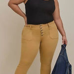 Torrid  Mom Straight Vintage Stretch High Rise Golden Tan Jeans Size 26 SHORT NWT Photo 0