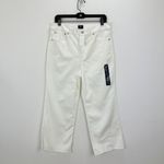 J.Crew Wide Leg Cropped Jean All Day Stretch White Stretch Denim US 30 NWT Photo 4