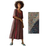 T6 Vintage PJ Walsh New York Floral Paisley Boho Prairie Midi Dress Women's Black Size undefined Photo 4