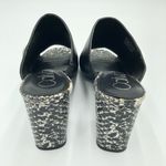 Calvin Klein Black and White Snake Print Mule Open Toe Heels Size 10 Photo 8