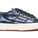 Superga 2750 Cotmetu Blue Metallic Sparkly Shiny Shimmery Low Top Shoes Sneakers Photo 1