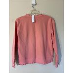 Topshop  Coral Salmon Ruffle Ribbed Neck‎ Trim Sweatshirt Womens 4-6 NEW NWT Photo 4