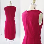 J. Mendel • draped silk chiffon dress red sleeveless sheath designer cocktail Size 6 Photo 12