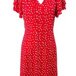 Kaileigh  Red & White Polka Dot Dress Size Medium Photo 0