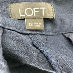 Loft Size 12 Shorts Navy Blue Bouquet Embroidery Pockets Summer Preppy Cute Photo 3