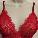 Victoria's Secret Lace Longline Bralette Red Women's Size L 11207908 Photo 2