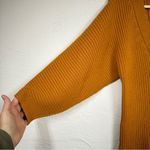 Mara Hoffman  Samira Ochre Ribbed Knit Midi Sweater Dress Womens M Brown Preppy Photo 3