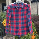 Wet Seal Red Plaid Button Down Blouse Photo 4
