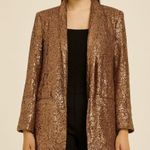 Gianni Bini Bronze Sequin Blazer Size Small Photo 0