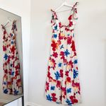 Anthropologie Skies Are Blue Floral V Neck Tie Strap Maxi Dress Size L Photo 4