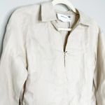 Bondi Born Sand Portuguese Linen Relaxed Bell Sleeve Delphi Dress XS Photo 3