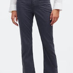 Madewell Kick Out Crop Pants in Garment-Dyed Sateen in Dark Pavement Size 27 NWT Photo 0