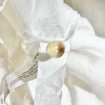 ZARA Eyelet Tie Strap Button Front Mini Dress 7521/341/250 White Size Medium Photo 17