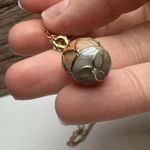 Avon Enamel Easter Egg Multi Color Pendant Gold Tone Chain Necklace Signed Photo 5