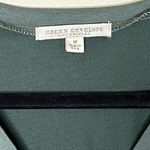 Green Envelope LA Short Sleeve Button Up Front Tie Knot Sage Green Shirt Medium Photo 2